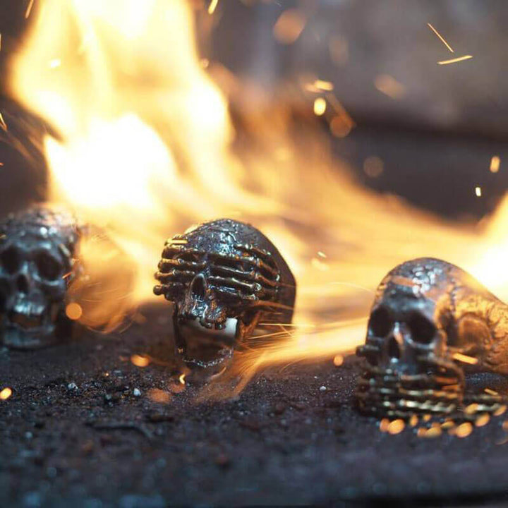 Z Evil 925 Sterling Silver Skull Ring