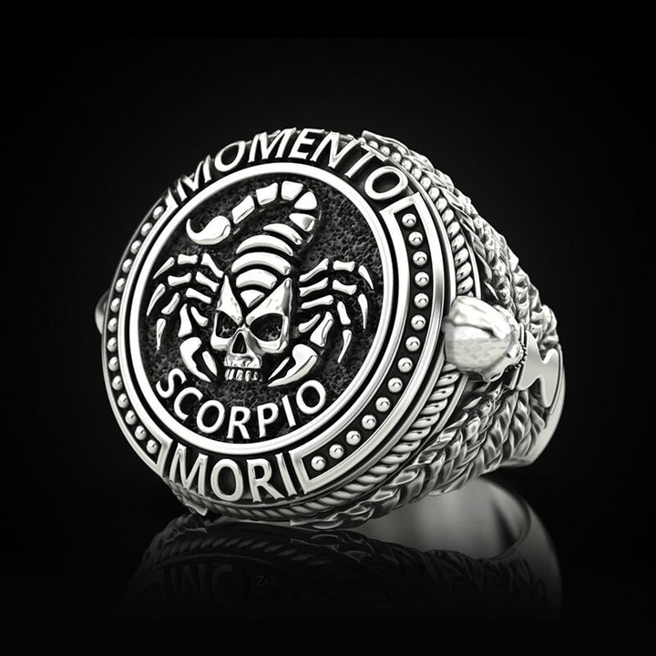 Zodiac Signs 925 Sterling Silver Skull Ring